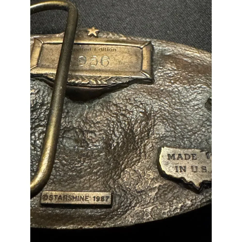 Vintage Heavy USA Bicentennial‎ Numbered Belt Buckle